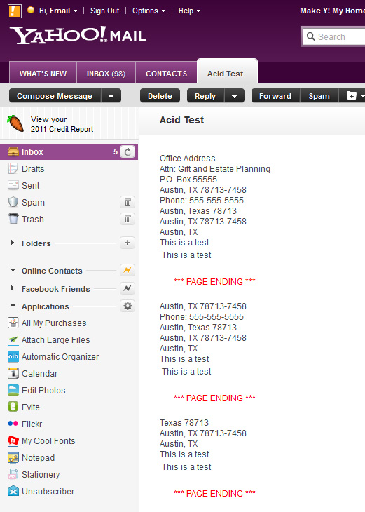 Stop Yahoo! Mail from Displaying Your Email Twice
