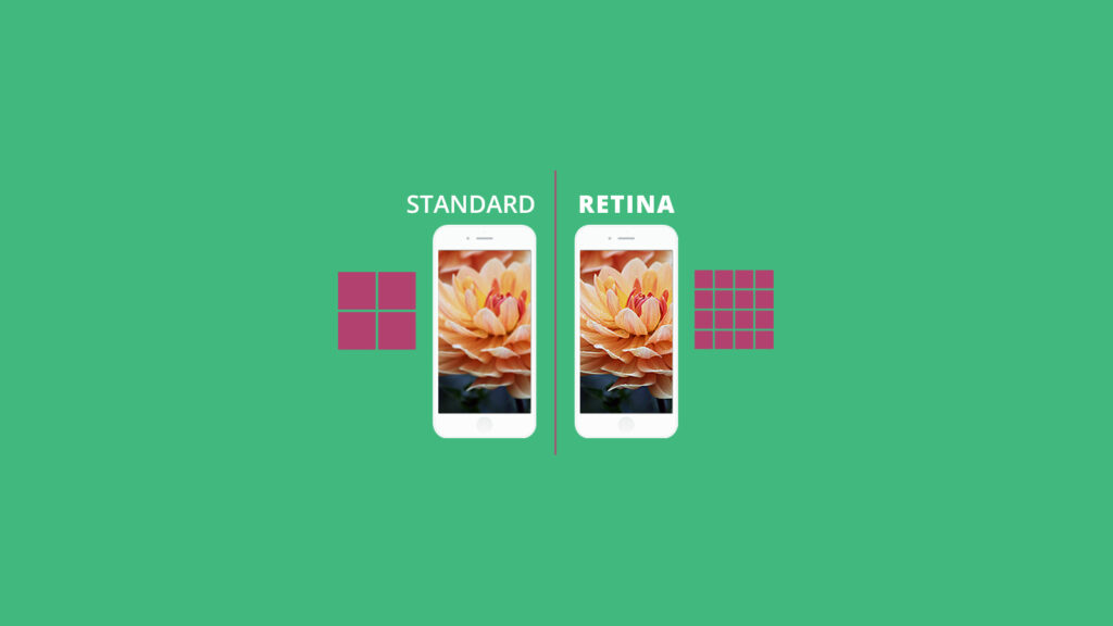 standard vs retina image example graphic