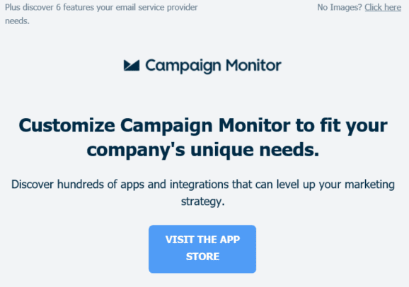 Campaign Monitor newsletter