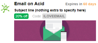 Email on Acid promotion card