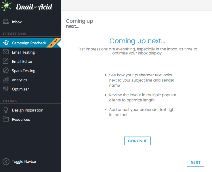 Preview of Campaign Precheck: First impressions are everything, especially in the inbox. It's time to optimize your inbox display