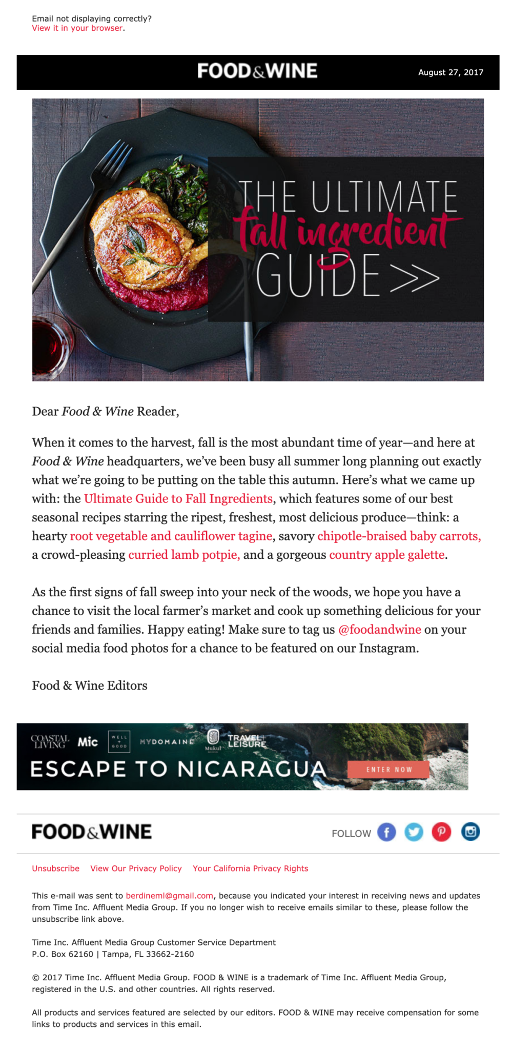 Food & Wine's email