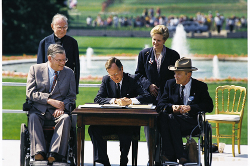 George HW Bush signs ADA