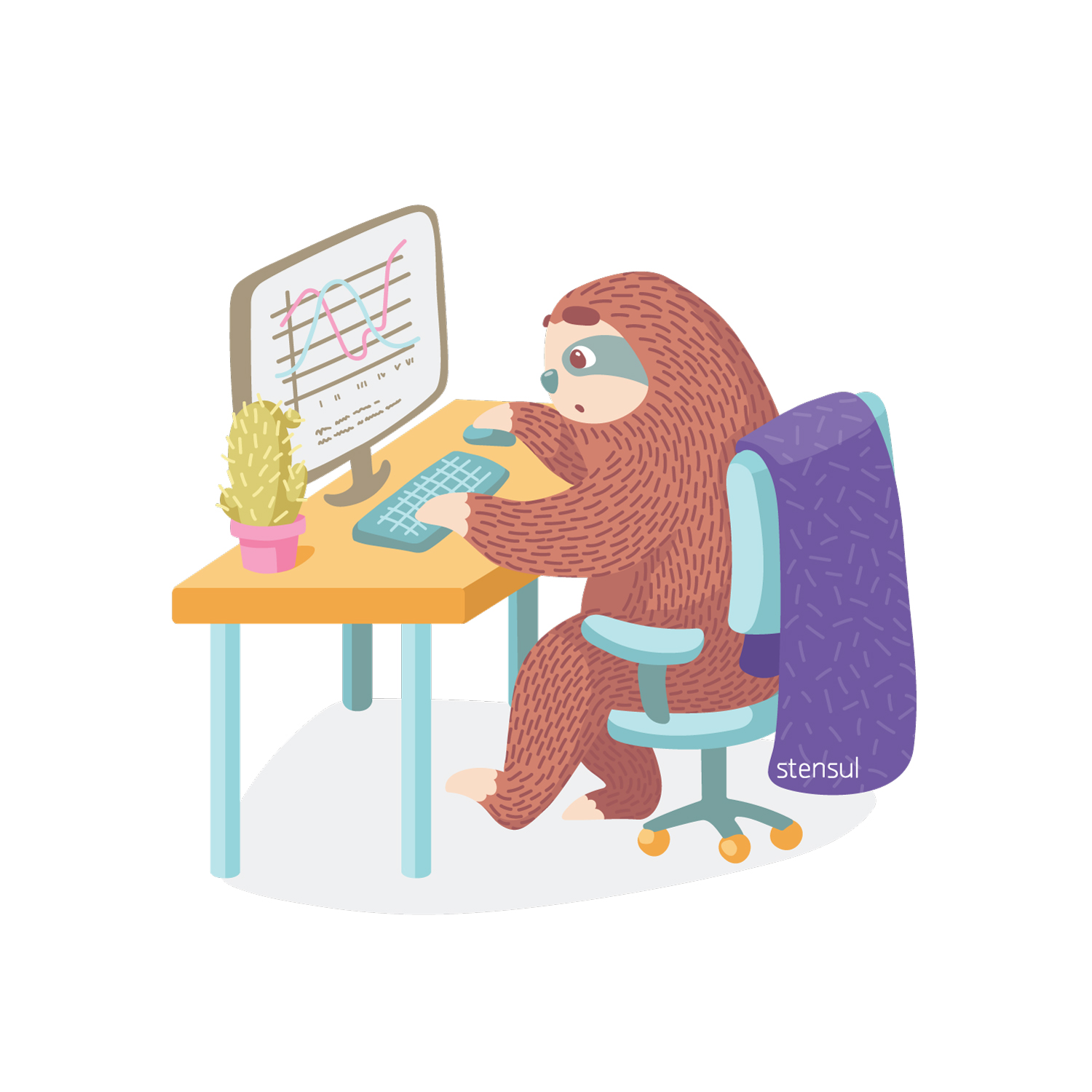 sloth looks at email analytics