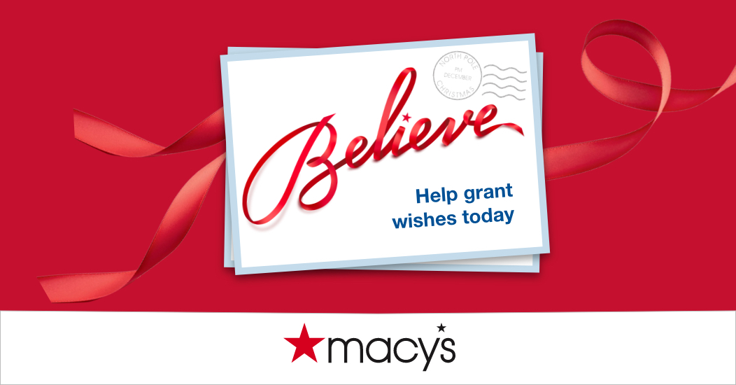 Macy's Make-a-Wish holiday campaign graphic