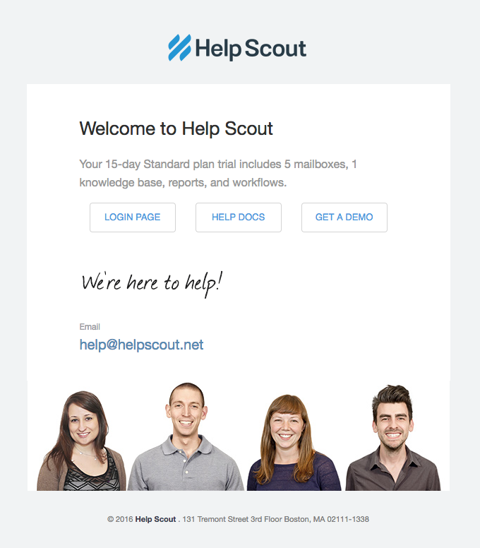 help scout welcome free trial