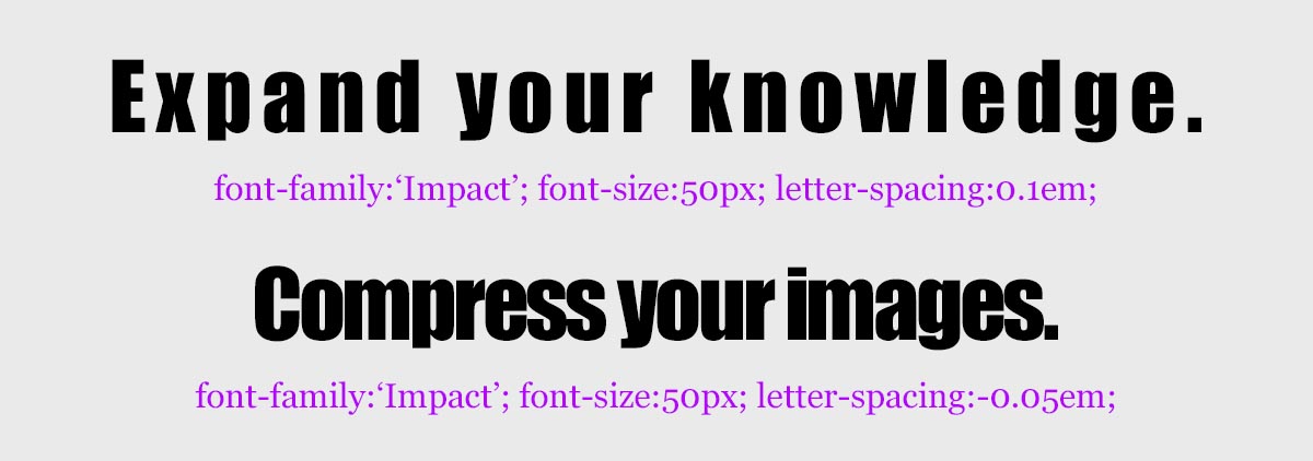 Illustration of letter spacing email fonts