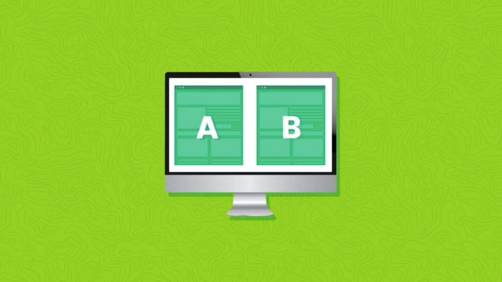 A/B email optimization split screen