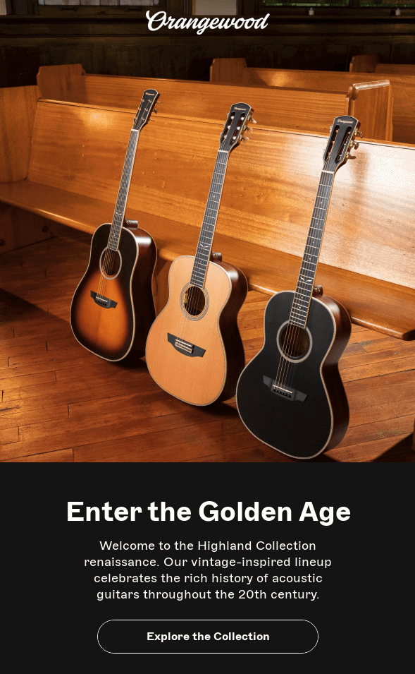 Orangewood Guitars Explore email cta