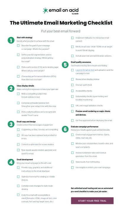 email marketing checklist thumbnail